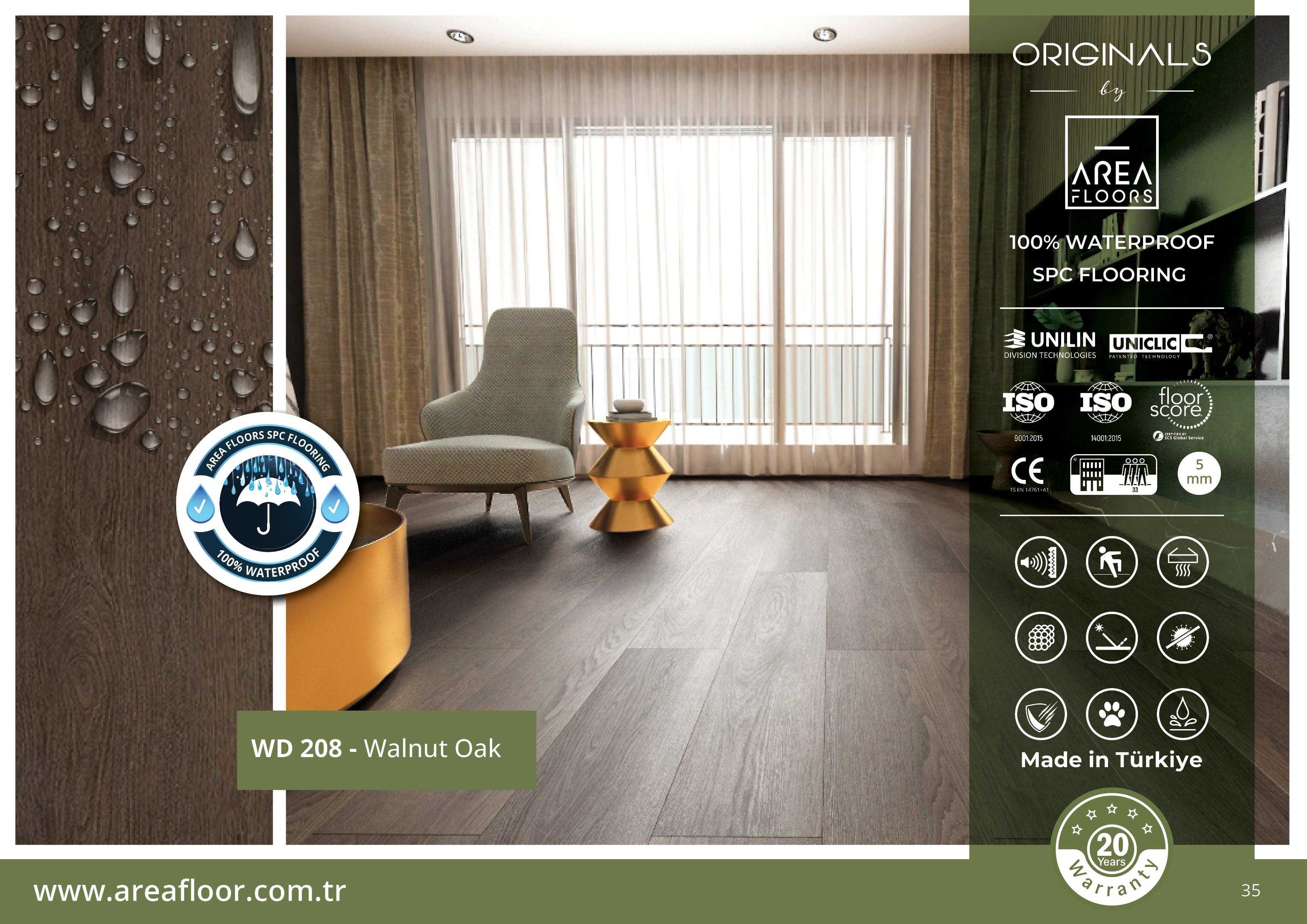 WD 208 Areafloors Spc Flooring Walnut Oak