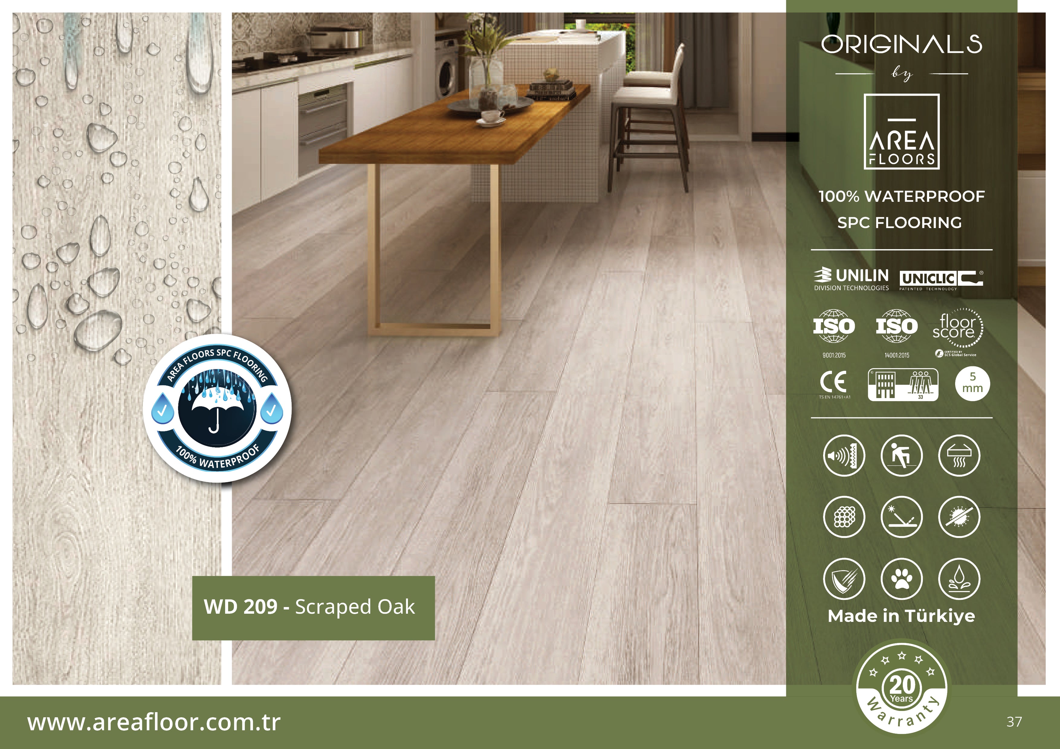 WD 209 Areafloors Spc Flooring Scraped Oak