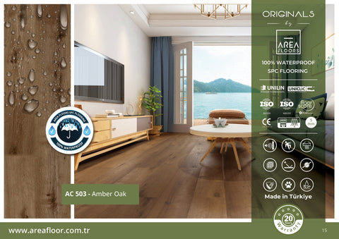 AC 503 Areafloors Spc Flooring Amber Oak