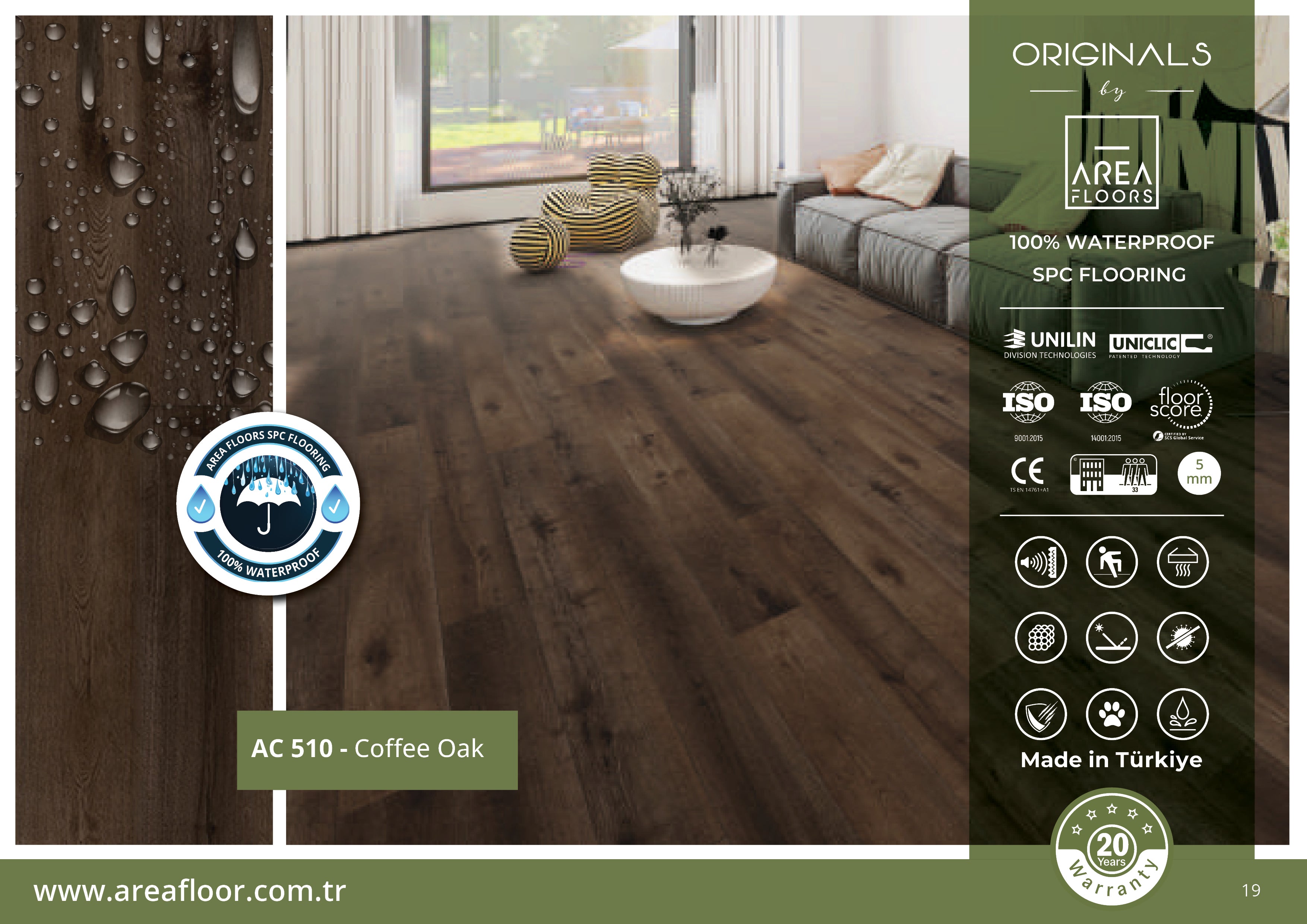 AC 510 Areafloors Spc Flooring Coffee Oak